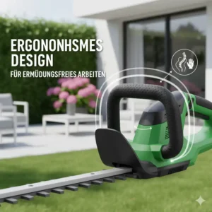Das ergonomische Design der elektrische heckenschere leicht, das eine ausgewogene Handhabung und eine Reduzierung der Belastung bei längerem Gebrauch gewährleistet.