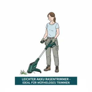 Ein sehr leichter akku rasentrimmer günstig, ideal für Frauen und Senioren.