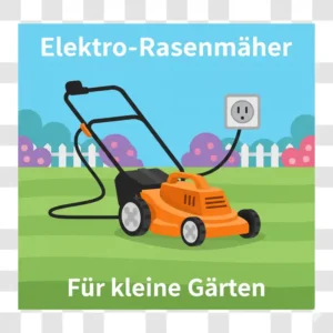 kleiner rasenmäher für garten mit Kabel, ideal für kleine und verwinkelte Flächen