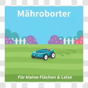 kleiner rasenmäher für garten als Mähroboter, autonomes Mähen auf kleiner Fläche