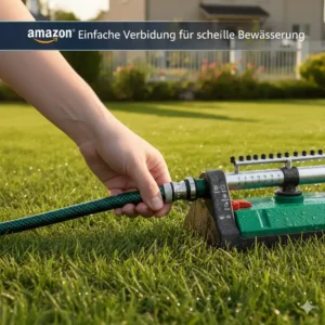 Einfacher Anschluss des oszillierender rasensprenger amazon an den Gartenschlauch für eine schnelle Inbetriebnahme.