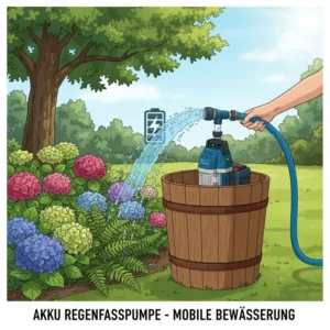 Mobile Version: Eine regenfass pumpe elektrisch mit Akku-Betrieb für Flexibilität.