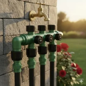 Leichter Kunststoff-Typ des wasserverteiler 4 fach garten für einfache Handhabung.