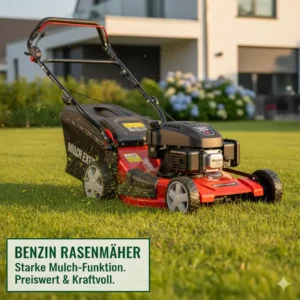 Mulcher Rasenmäher günstig als Benzinrasenmäher mit starker Mulch-Funktion.