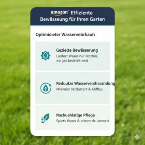 Grafische Darstellung des effizienten Wasserverbrauchs beim oszillierender rasensprenger amazon.
