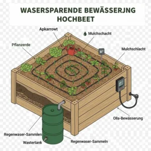 Wasserspar-Vorteile durch bewässerungssystem hochbeet