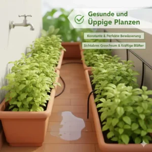 Gesunde, kräftige Balkonpflanzen dank der konstanten Tropfbewässerung Balkon Günstig.