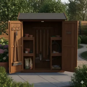 Innenraum: Regale und Halterungen im geräteschrank garten wetterfest zur Organisation.