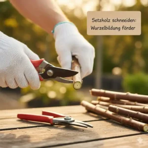 Wie man setzholz pflanzen günstig durch korrekten Schnitt fördert.