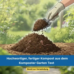 Hochwertiger, fertiger Kompost aus dem Komposter garten test 2025.