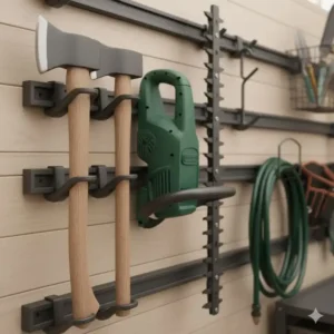 Sichere Aufbewahrung schwerer gartengeräte halter wand (z.B. Äxte und Heckenscheren).
