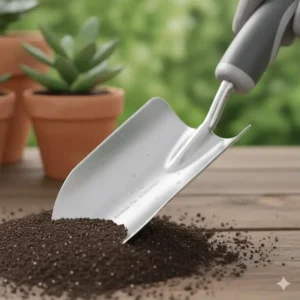 Robustes Stahlblatt der pflanzkelle ergonomisch, ideal für hartes Erdreich.