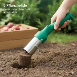 Der automatische Entriegelungsmechanismus der Zwiebelschneider Pflanzhilfe für schnelles Freigeben der Erde.