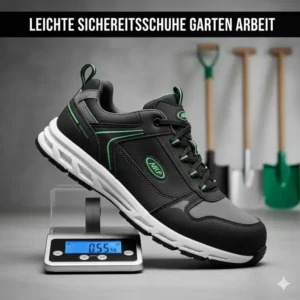 Leichtes Design und moderne Optik der Sicherheitsschuhe Garten Arbeit für lange Einsätze.