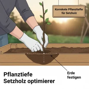 Korrekte Pflanztiefe für setzholz pflanzen günstig und effizient.