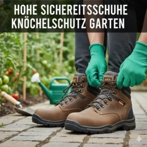 Mid-Cut-Design bietet stabilen Knöchelschutz mit den Sicherheitsschuhe Garten Arbeit.