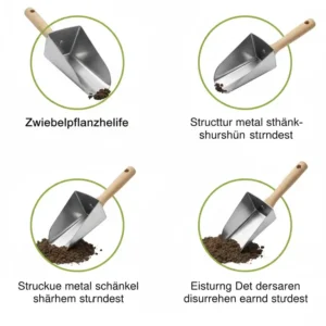 Die robuste Metallkonstruktion der Zwiebelschneider Pflanzhilfe für Langlebigkeit und härteste Böden.