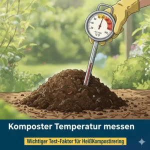 Komposter garten test 2025: Wichtige Temperaturmessung für Heißkompostierung.