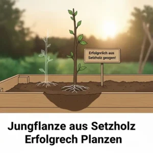 Setzholz pflanzen günstig erfolgreich: Das Ergebnis einer jungen Pflanze.