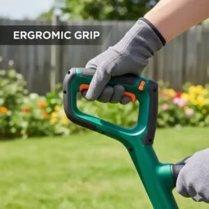 Der ergonomische Griff und die Balance beim akku rasentrimmer mit faden nachführung.