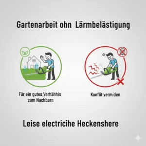 Harmonische Nachbarschaft dank der Nutzung einer leise elektrische heckenschere für nachbarn am Wochenende.