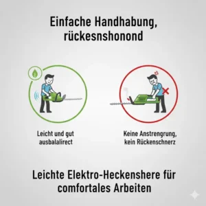 Leichtes Gewicht und einfache Handhabung zeichnen diese leise elektrische heckenschere für nachbarn aus.