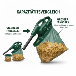 Warum ein laubsauger elektrisch mit fangsack groß effizienter ist als kleine Modelle.