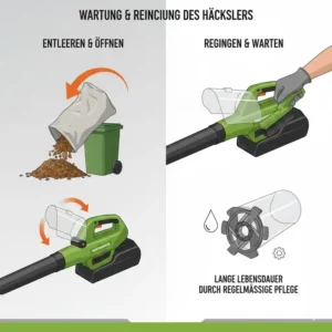Step-by-step guide for cleaning and maintaining an akku laubbläser mit saugfunktion und häcksler.