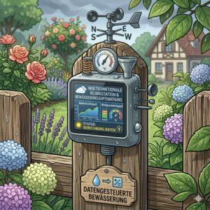 Montageanleitung für die Komponenten der automatische gartenbewässerung mit regensensor.