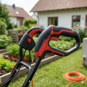 Ergonomische Griffe der motorhacke elektro leise für beete für komfortable Bedienung.