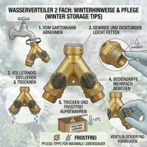 Wichtige Tipps zur Pflege und frostsicheren Lagerung vom wasserverteiler 2 fach für gartenhahn.