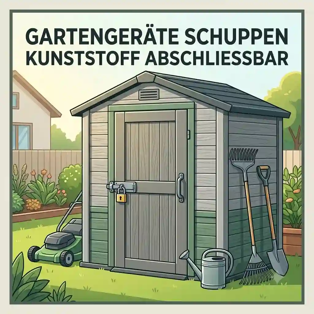 Ein moderner gartengeräte schuppen kunststoff abschließbar für eine ordentliche Gartenaufbewahrung.