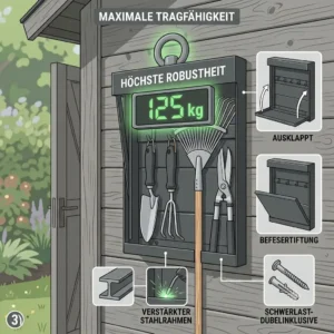 Die maximale Traglast und Robustheit des Gartengeräte Halter Wand Klappbar