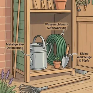 A durable and modern geräteschrank garten schmal und hoch made of anthracite metal, showing high weather resistance.
