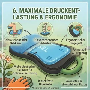 Pressure relief and joint protection provided by the kniepolster garten gel mit tragegriff.